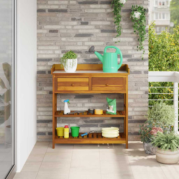 Garten Schrank Akazie Massivholz 93cm