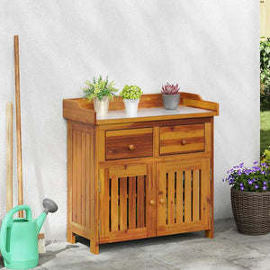 Garten Schrank Akazie Massivholz 78 cm