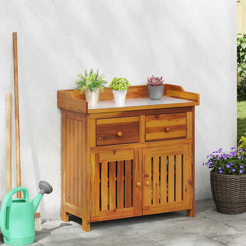Garten Schrank Akazie Massivholz 78 cm