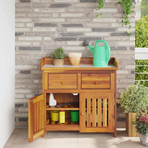 Garten Schrank Akazie Massivholz 78 cm