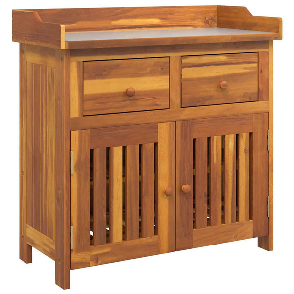 Garten Schrank Akazie Massivholz 78 cm