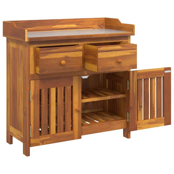 Garten Schrank Akazie Massivholz 78 cm