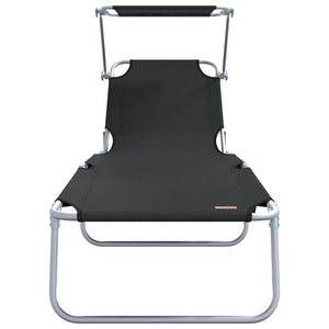 Sonnenliege 2er Set Schwarz Polyester