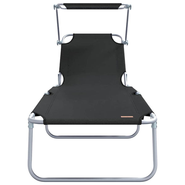 Sonnenliege 2er Set Schwarz Polyester