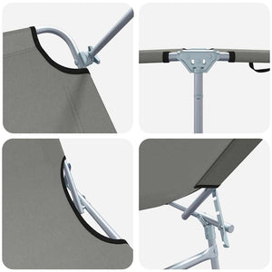 Sonnenliege 2er Set Grau Polyester