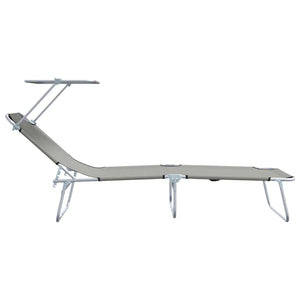 Sonnenliege 2er Set Grau Polyester