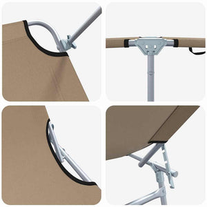 Sonnenliege 2er Set Taupe Polyester