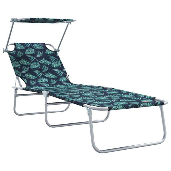 2er Set Sonnenliege Grün Polyester