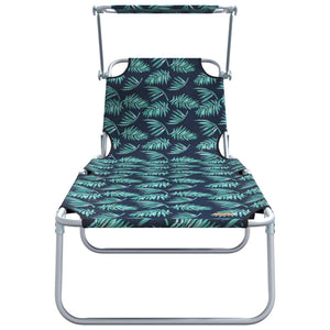 2er Set Sonnenliege Grün Polyester
