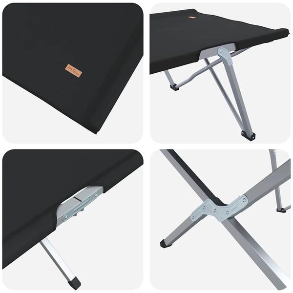 Camping Klappbett Schwarz 194 cm