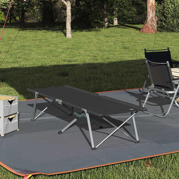 Camping Klappbett Schwarz 194 cm
