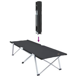 Camping Klappbett Schwarz 194 cm