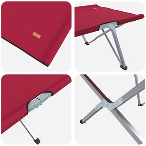 Klappbares Campingbett, Rot, 194 cm
