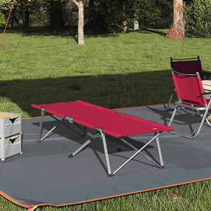 Klappbares Campingbett, Rot, 194 cm