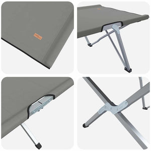 Klappbares Campingbett Grau 194 cm