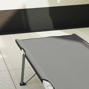 Klappbares Campingbett Grau 194 cm