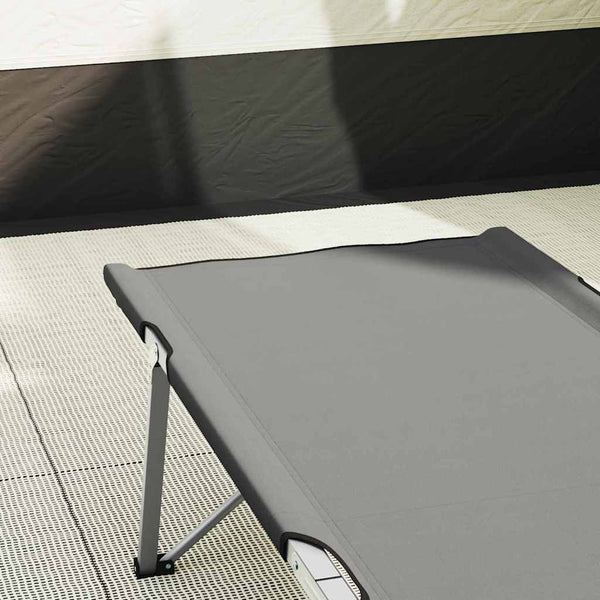 Klappbares Campingbett Grau 194 cm