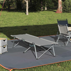 Klappbares Campingbett Grau 194 cm