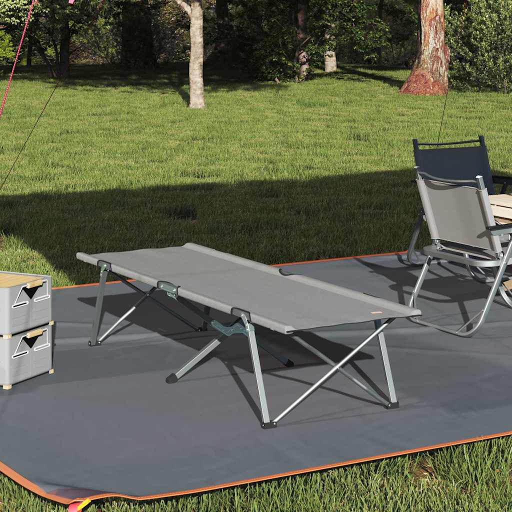 Klappbares Campingbett Grau 194 cm