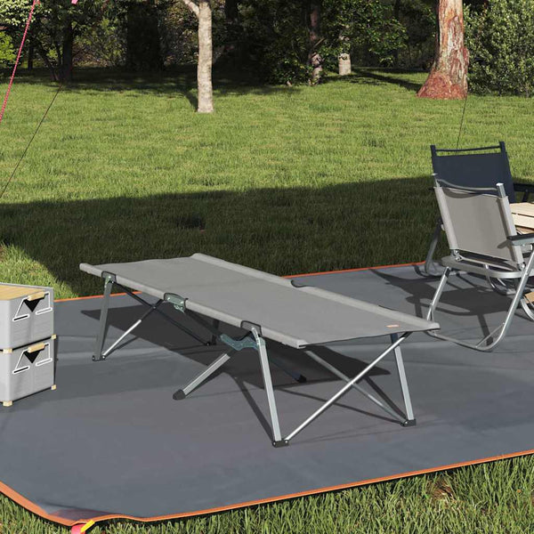 Klappbares Campingbett Grau 194 cm