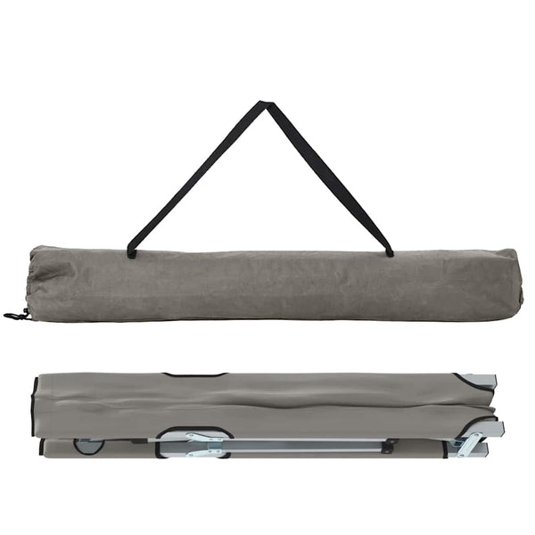 Klappbares Campingbett Grau 194 cm