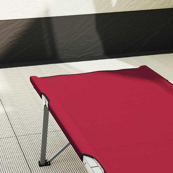 Klappbares Campingbett, 2er-Set, Rot