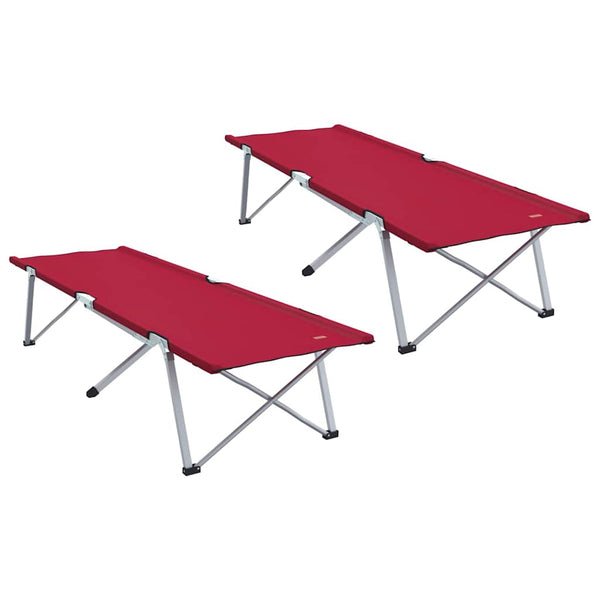 Klappbares Campingbett, 2er-Set, Rot