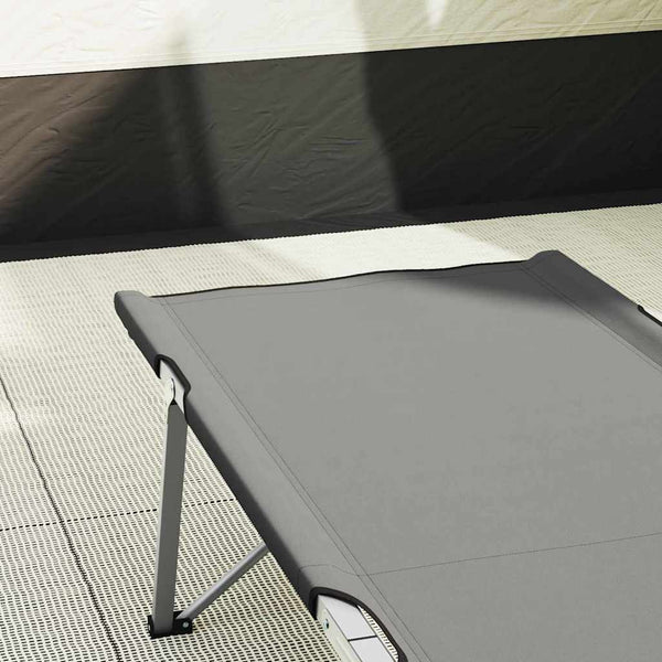 2er Faltbares Campingbett Grau 194cm