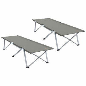 2er Faltbares Campingbett Grau 194cm