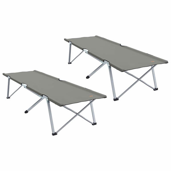 2er Faltbares Campingbett Grau 194cm