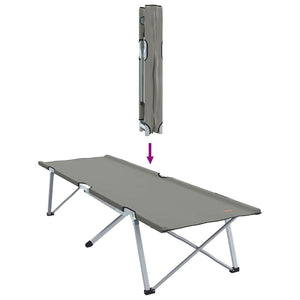 2er Faltbares Campingbett Grau 194cm
