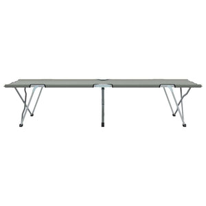 2er Faltbares Campingbett Grau 194cm