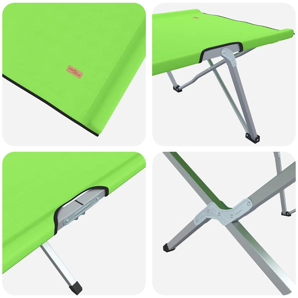 Klappbare Campingbetten 2er-Set Grün