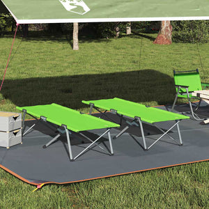Klappbare Campingbetten 2er-Set Grün