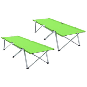 Klappbare Campingbetten 2er-Set Grün