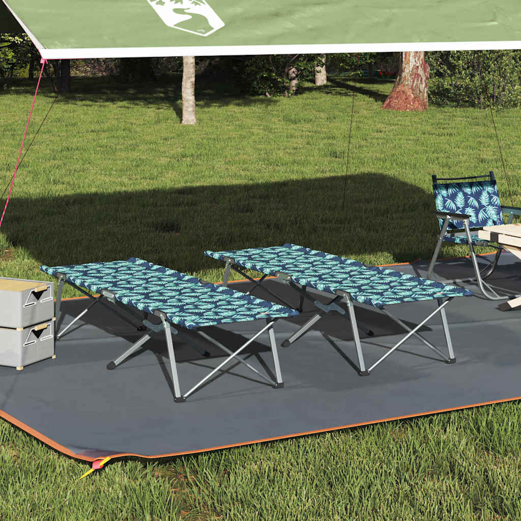 Klappbares Campingbett 2er-Set, Wald