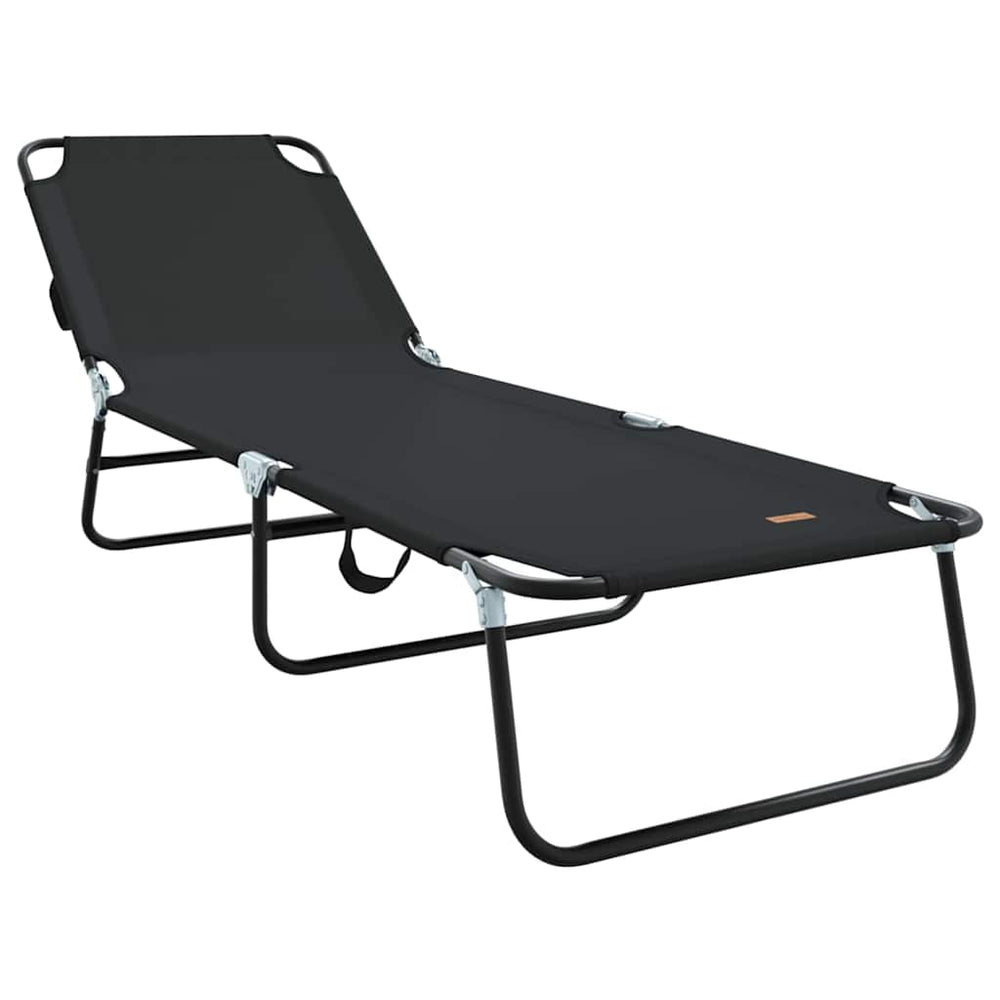 Klappbare Sonnenliege Schwarz Polyester