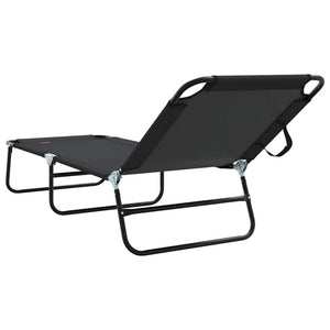 Klappbare Sonnenliege Schwarz Polyester