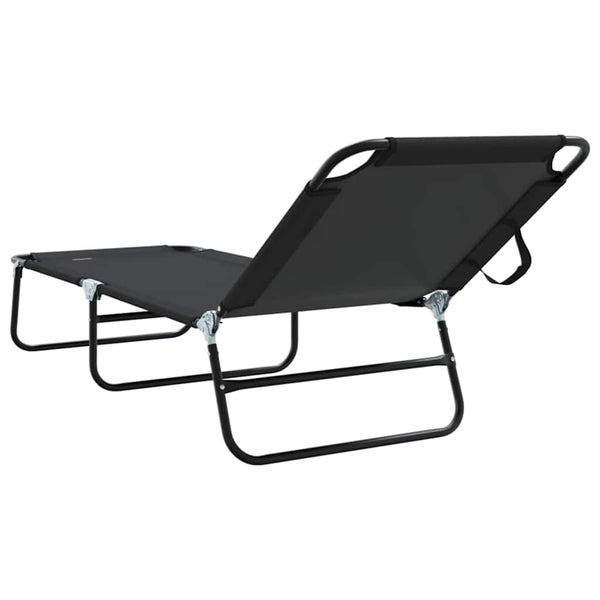 Klappbare Sonnenliege Schwarz Polyester