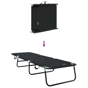 Klappbare Sonnenliege Schwarz Polyester