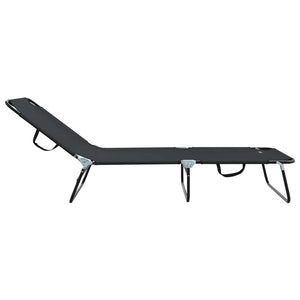 Klappbare Sonnenliege Schwarz Polyester