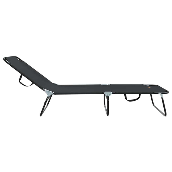 Klappbare Sonnenliege Schwarz Polyester