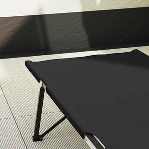 Faltbares Campingbett Schwarz 206 cm
