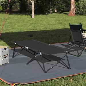 Faltbares Campingbett Schwarz 206 cm