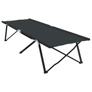 Faltbares Campingbett Schwarz 206 cm