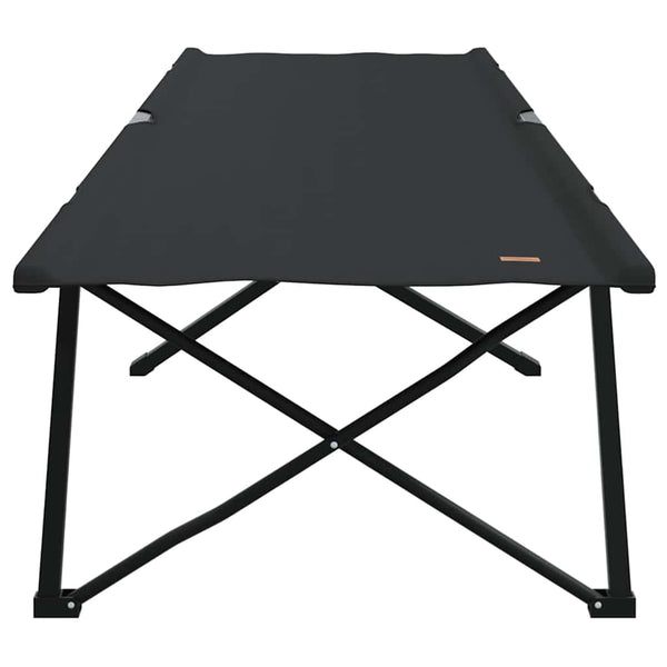 Faltbares Campingbett Schwarz 206 cm