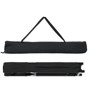 Faltbares Campingbett Schwarz 206 cm