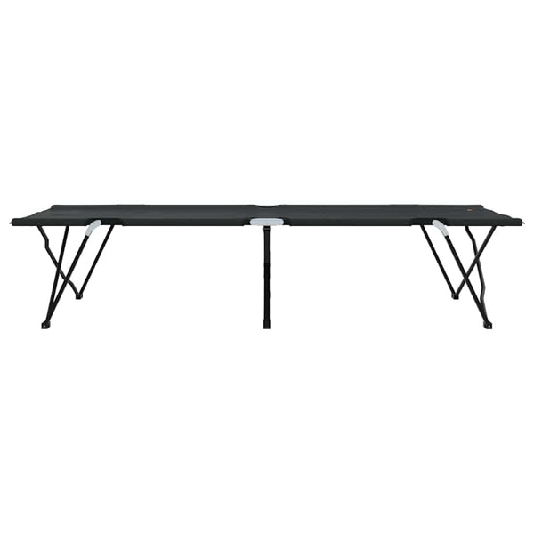 Faltbares Campingbett Schwarz 206 cm