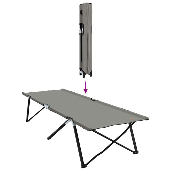 Faltbares Campingbett Grau 206cm
