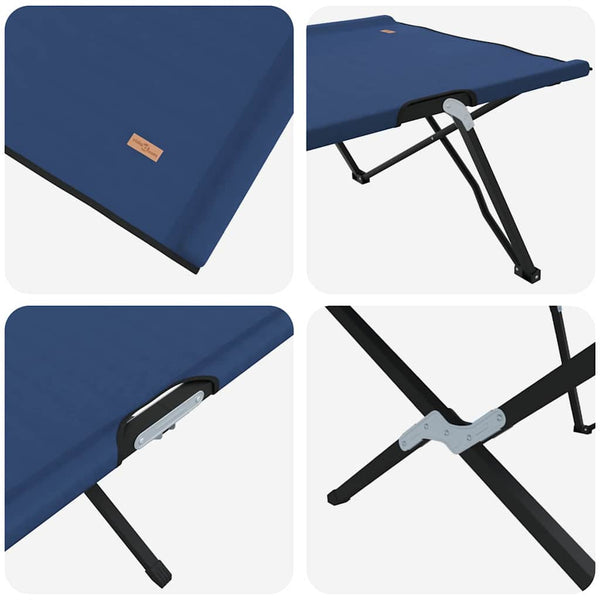 Klappbares Campingbett 2er-Set Blau